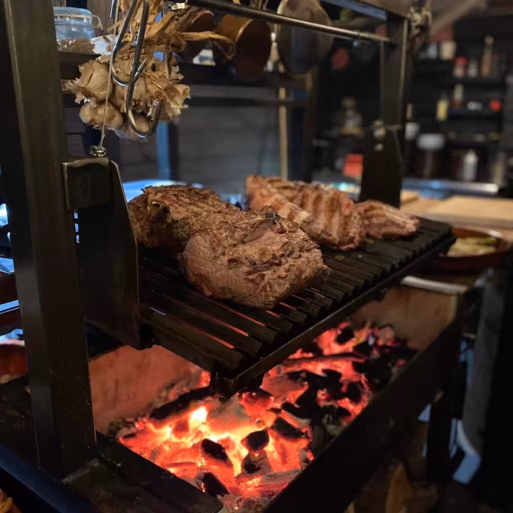 Iron kitchen BBQ Verstelbare grill Iron kitchen BBQ Verstelbare grill
