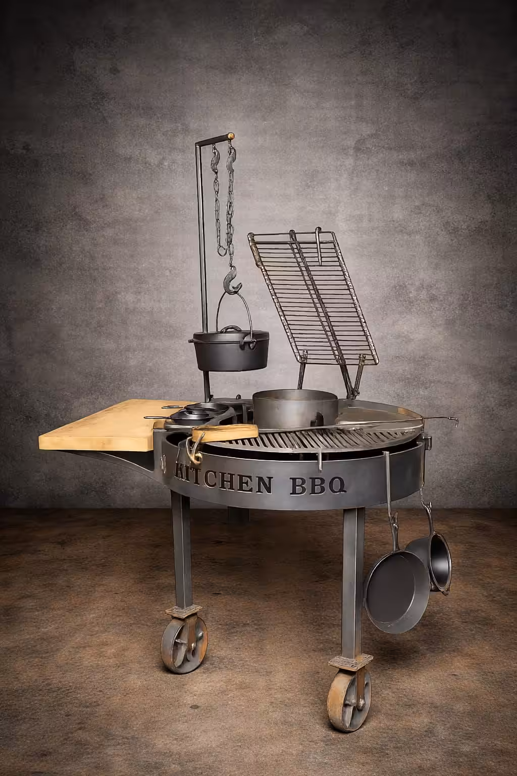 Iron kitchen bbq round all in 2